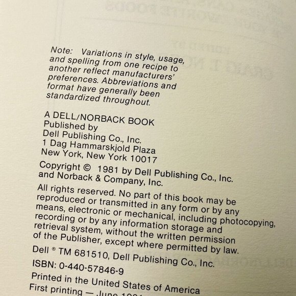 THE SIDE & BACK PANEL COOKBOOK-Recipes from Boxes, Can First Printing Vintage - Picture 9 of 12